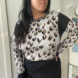 WILFRED FREE Leopard-Print Sweater